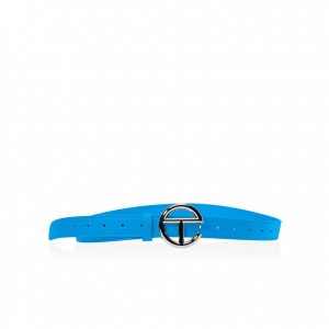 Telfar Belts Logo H Belts Silver / Blue | CAIS3645