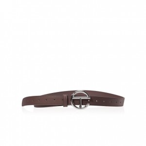 Telfar Belts Logo Ⅸ Belts Silver / Chocolate | CAIS3672