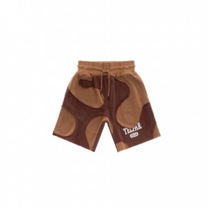 Telfar Camo Sweat Shorts Chocolate | CACE3371