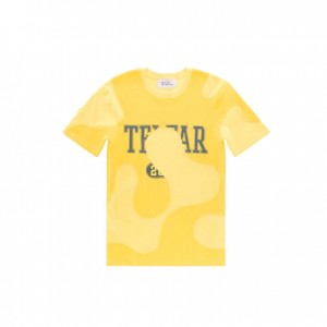 Telfar Camo T Shirts Yellow | CAQZ3277