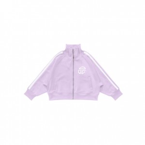 Telfar Cropped Track Jackets Lavender | CAUT3438