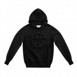 Telfar Embossed Hoodie Black | CAKI3505