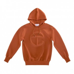 Telfar Embossed Hoodie Brown | CACE3501