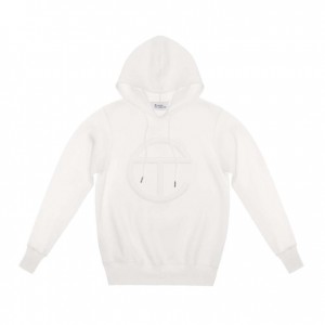 Telfar Embossed Hoodie White | CABC3499