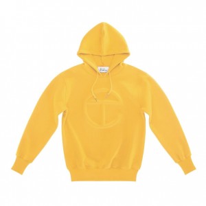 Telfar Embossed Hoodie Yellow | CAFM3483