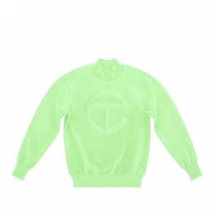 Telfar Embossed Mockneck Hoodie Mint | CAAP3486