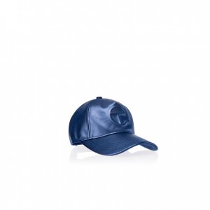 Telfar Hats Logo Embossed C Hats Deep Blue | CAGL3579