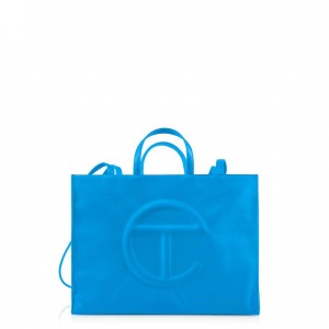 Telfar Large Shopper Bag Blue | CADN3052