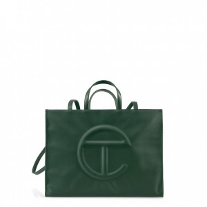 Telfar Large Shopper Bag Dark Olive | CAQZ3064