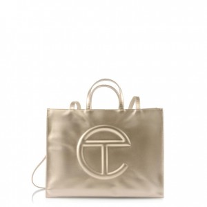 Telfar Large Shopper Bag Gold | CAUT3031