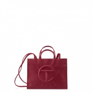 Telfar Medium Shopper Bag Burgundy | CACE3113