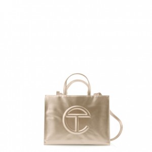 Telfar Medium Shopper Bag Gold | CAYU3032