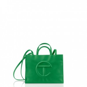 Telfar Medium Shopper Bag Green | CAEX3062