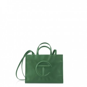 Telfar Medium Shopper Bag Green | CAGL3068