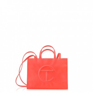 Telfar Medium Shopper Bag Orange | CAFM3095