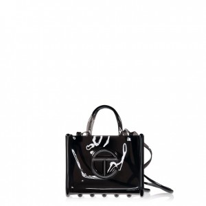 Telfar Melissa x Medium Jelly Bags Black | CAWY3152