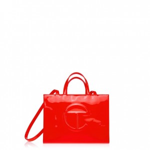 Telfar Patent Medium Bags Red | CALH3161