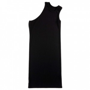 Telfar Rib Knits Half Tunic Tanks Black | CAXF3256