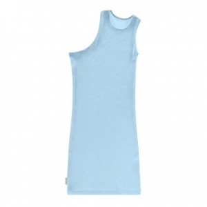 Telfar Rib Knits Half Tunic Tanks Blue | CAGL3192