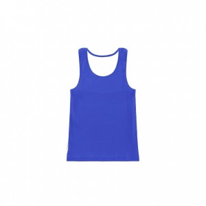 Telfar Rib Knits Halter Tanks Blue | CASO3195