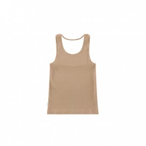 Telfar Rib Knits Halter Tanks Cream | CAIS3243