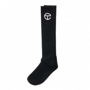 Telfar Socks Logo Socks Black | CAGL3561