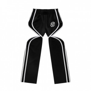 Telfar Thigh Hole Track Pants Black | CAPQ3410