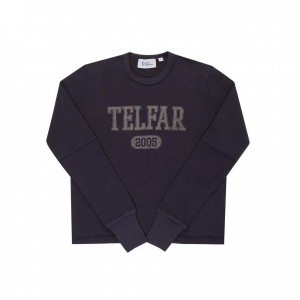 Telfar Thumbhole Thermal T Shirts Black | CAQZ3295