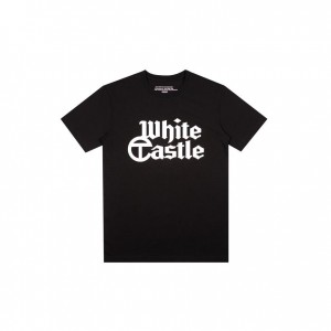 Telfar White Castle T Shirts Black | CAYU3290