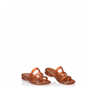 Telfar x Melissa Jelly Slides Brown | CAYU3006