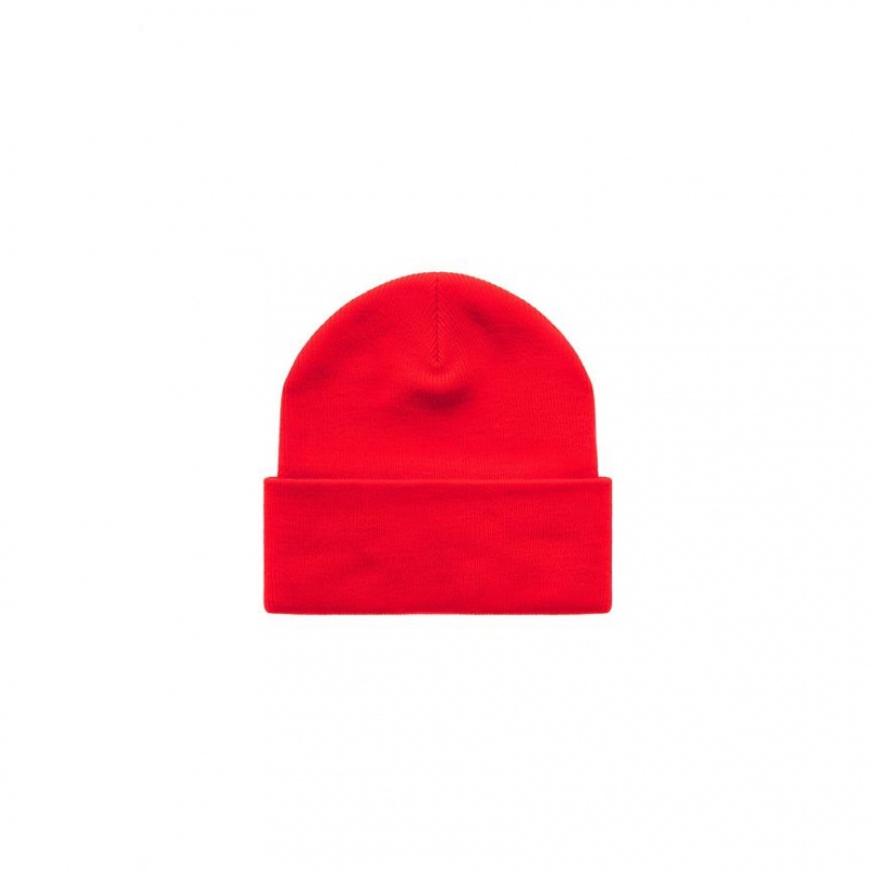 Telfar Beanie Embroidered C Beanie Red | CAWY3678