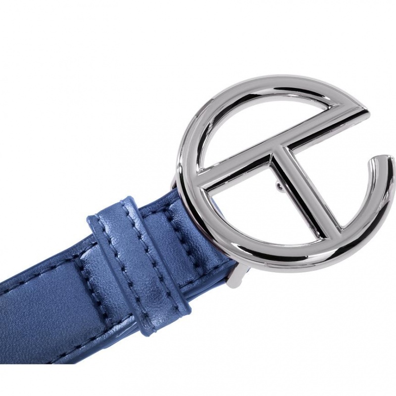 Telfar Belts Logo C Belts Silver / Deep Blue | CADN3640