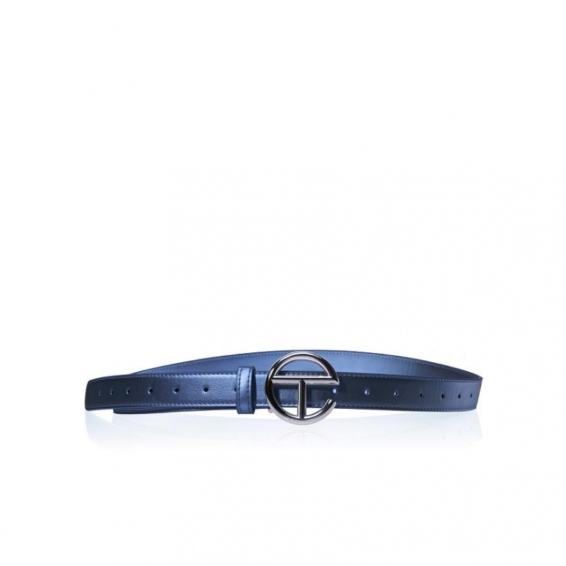 Telfar Belts Logo C Belts Silver / Deep Blue | CADN3640