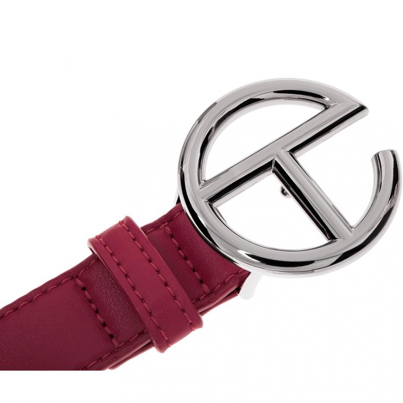 Telfar Belts Logo O Belts Silver / Burgundy | CAQZ3652