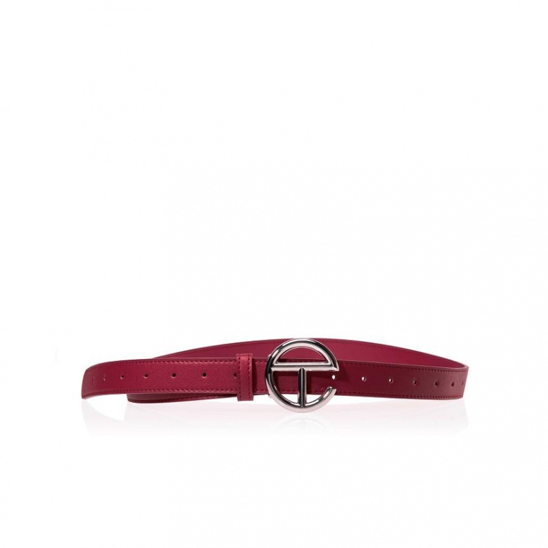 Telfar Belts Logo O Belts Silver / Burgundy | CAQZ3652