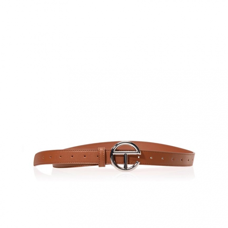 Telfar Belts Logo Ⅷ Belts Silver / Brown | CAOR3671