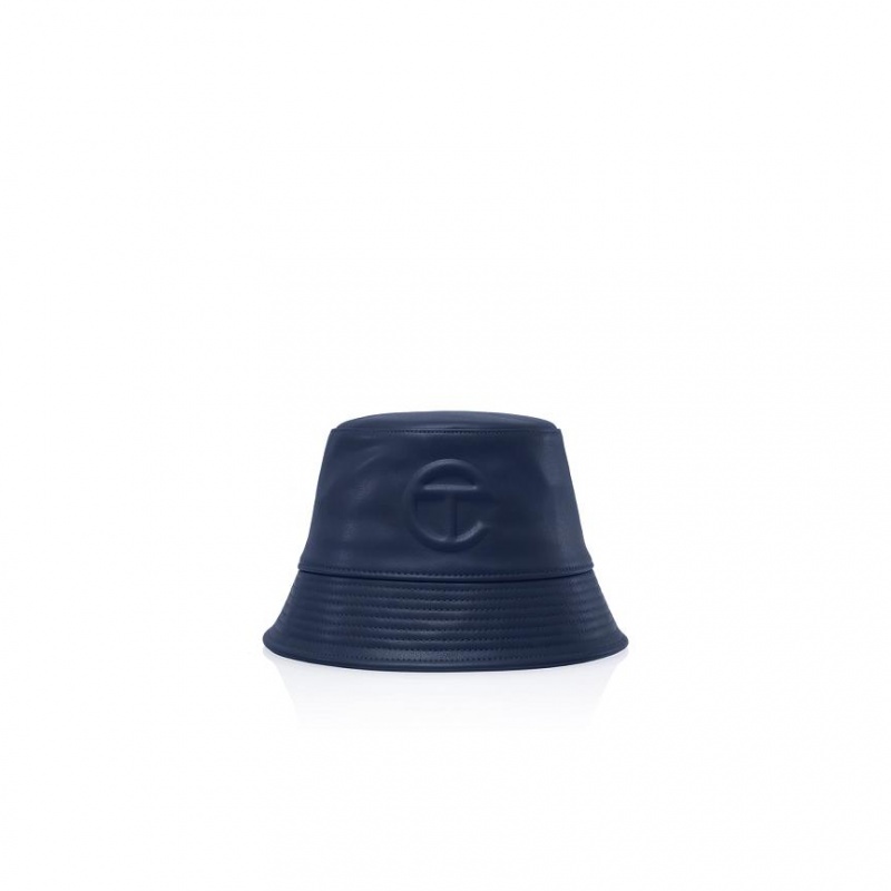 Telfar Bucket Hats Logo J Bucket Hats Navy | CAEX3625