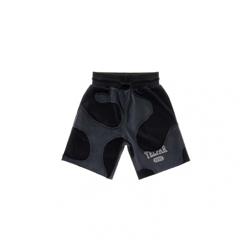 Telfar Camo Sweat Shorts Black / Black | CALH3374