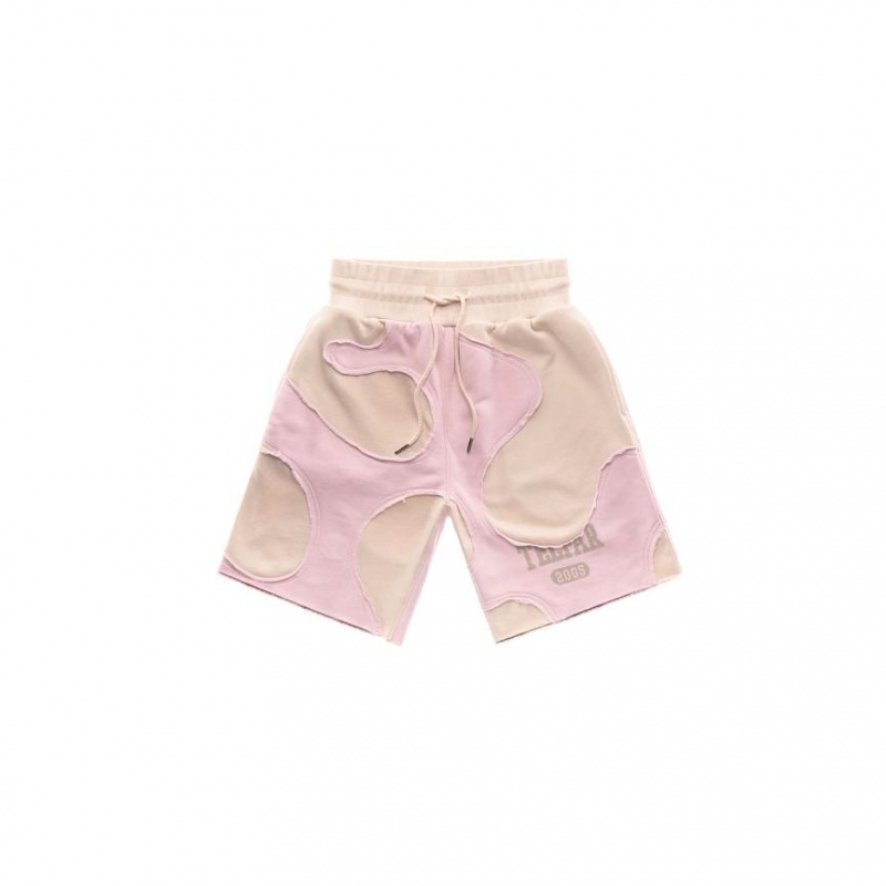 Telfar Camo Sweat Shorts Pink / Brown | CAMA3367