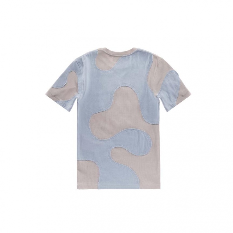 Telfar Camo T Shirts Blue / Beige | CAGL3281