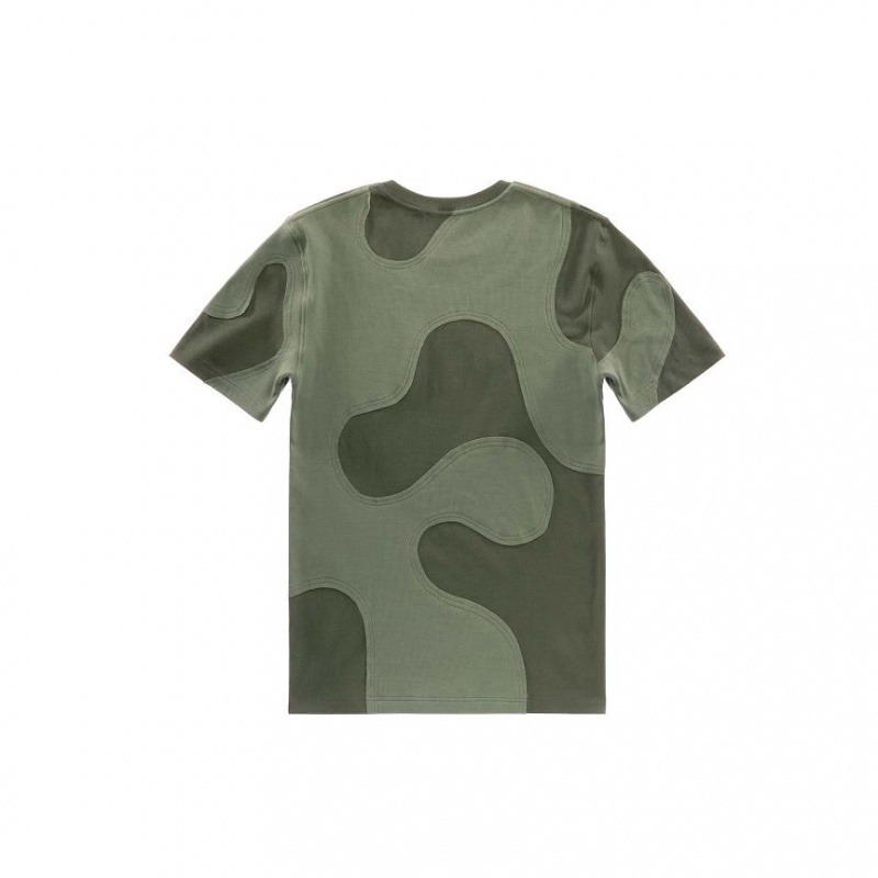 Telfar Camo T Shirts Olive | CADN3283