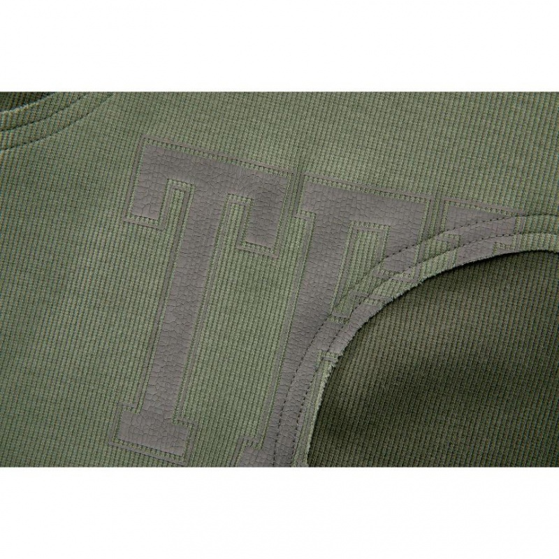 Telfar Camo T Shirts Olive | CADN3283