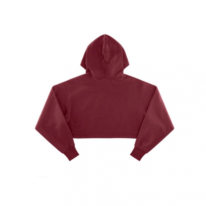 Telfar Crop Hoodie Burgundy | CAMA3445