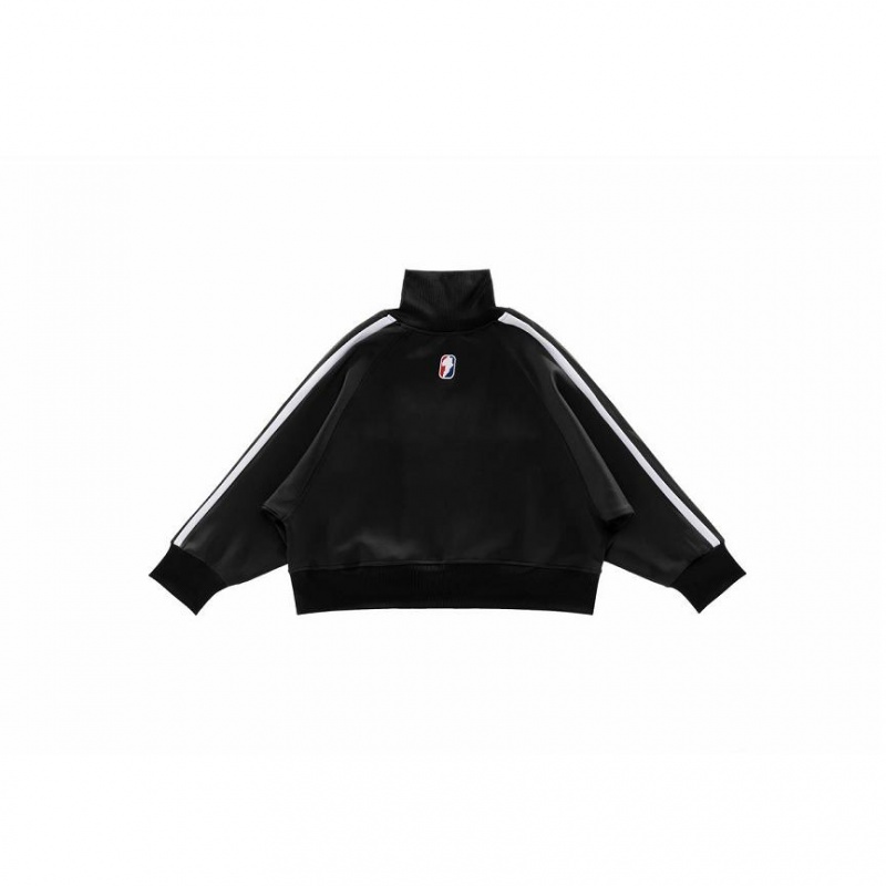 Telfar Cropped Track Jackets Black | CAQZ3444