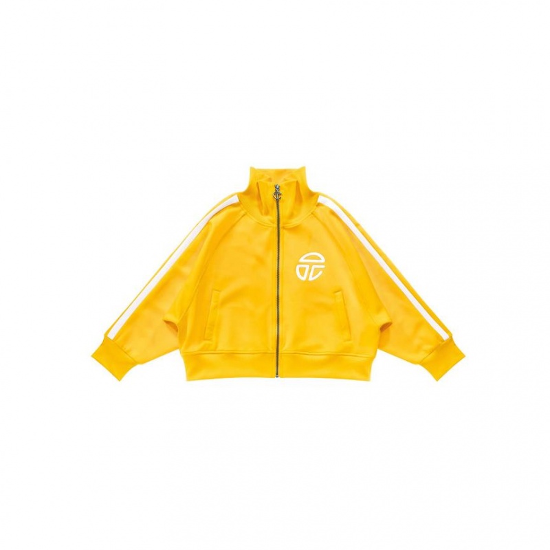 Telfar Cropped Track Jackets Yellow | CAHK3429