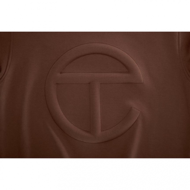 Telfar Embossed Hoodie Chocolate | CAZG3503