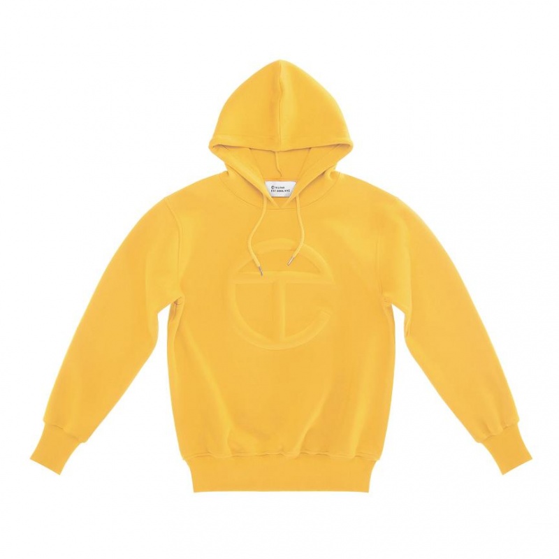 Telfar Embossed Hoodie Yellow | CAFM3483