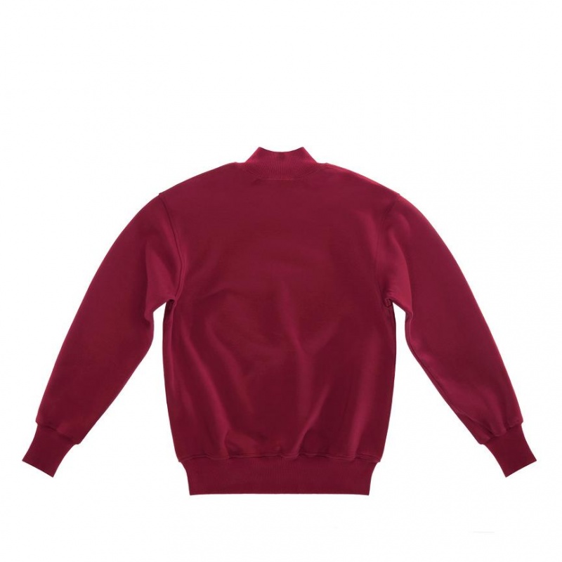 Telfar Embossed Mockneck Hoodie Burgundy | CATV3492