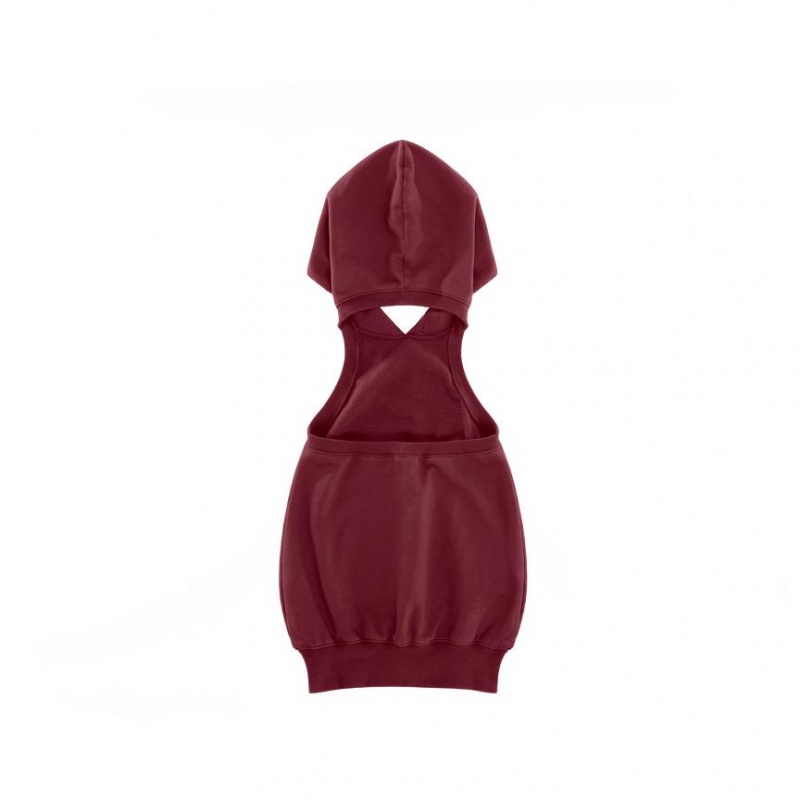 Telfar Halter Hoodie Burgundy | CAYU3518