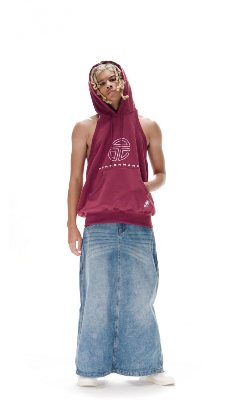 Telfar Halter Hoodie Burgundy | CAYU3518